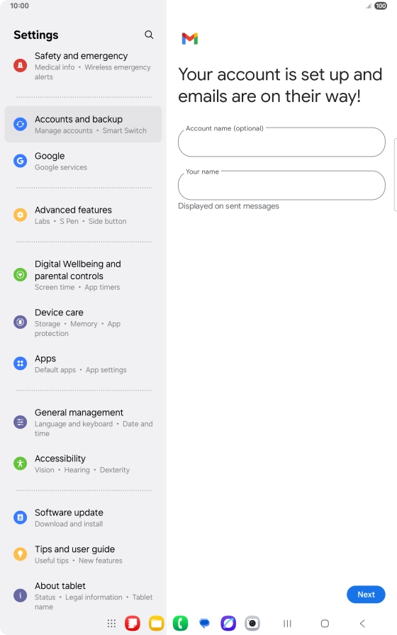 Press the field below 