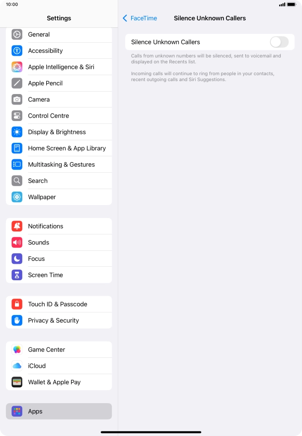 Press the indicator next to 