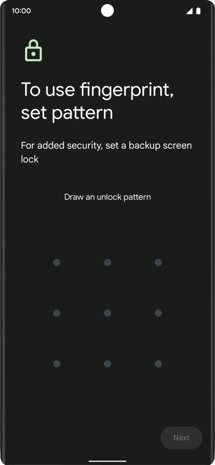 Follow the instructions on the screen to create an additional phone lock code.