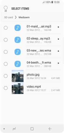 Press the required file.