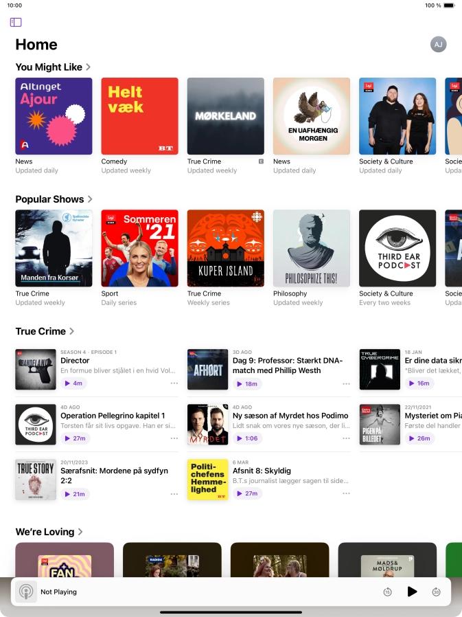 Slide your finger upwards starting from the bottom of the screen to return to the home screen.