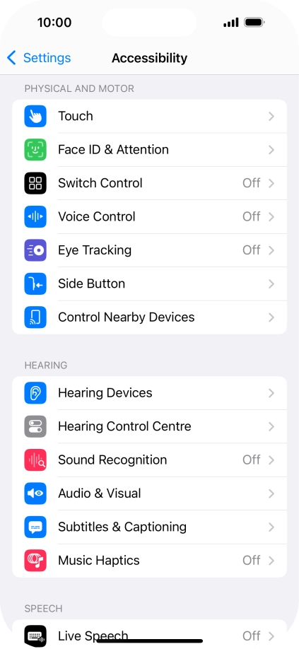 Press the required category below 