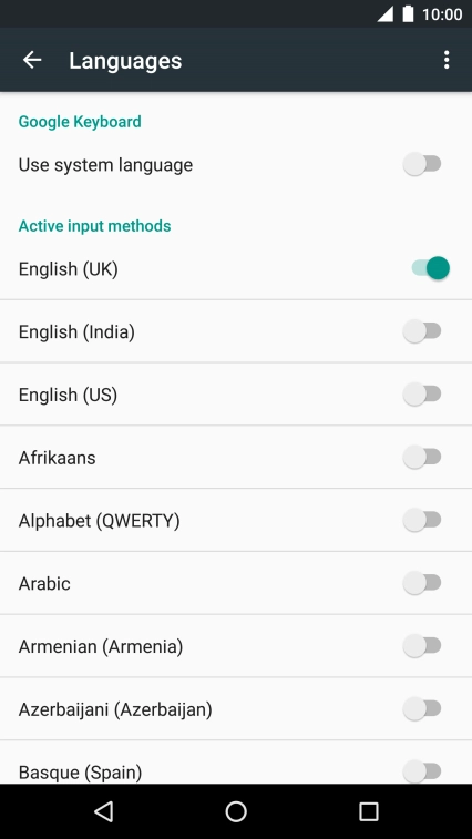 Press the Return key.