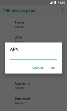 Key in live.vodafone.com and press OK.