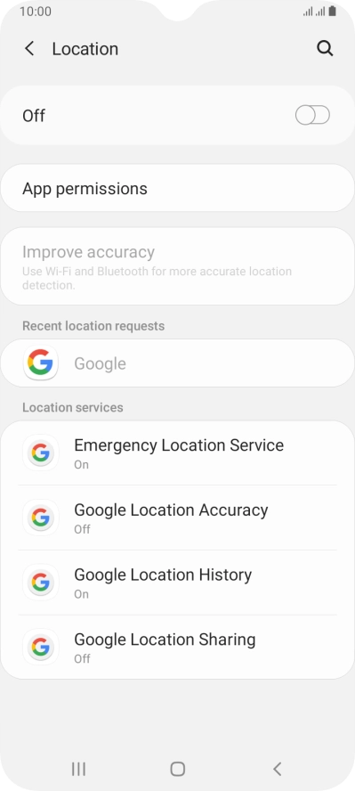 Press the indicator to turn the function on or off.
