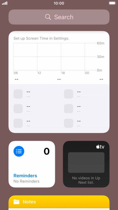 Slide your finger upwards on the screen.