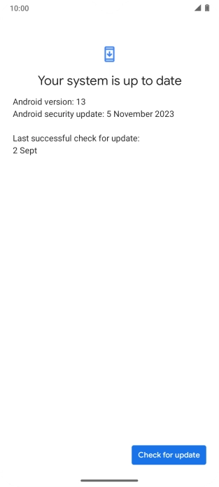 Press Check for updates. If a new software version is available, it's displayed. Follow the instructions on the screen to update the phone software.