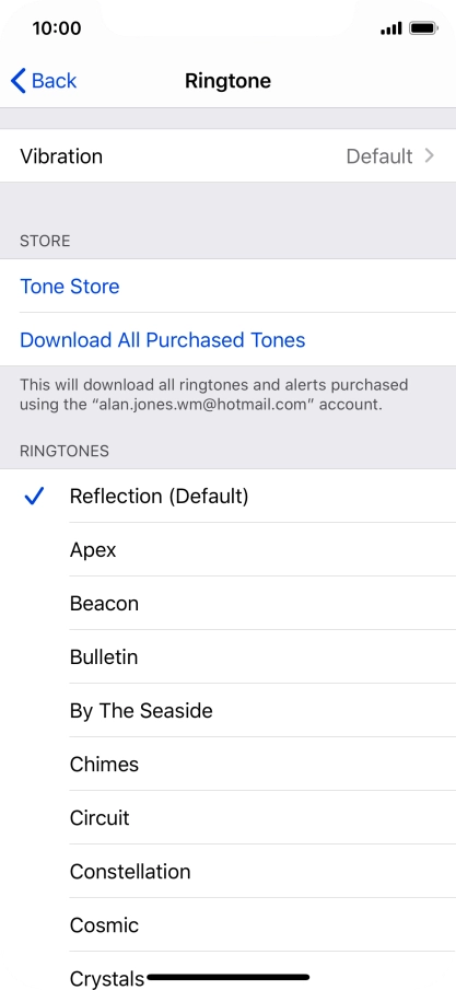 Press the required ring tones to hear them.