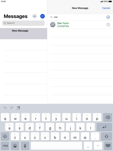 Press the required contact.