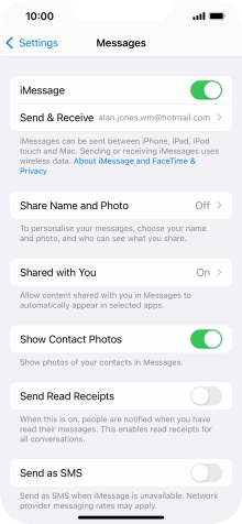 Press the indicator next to 