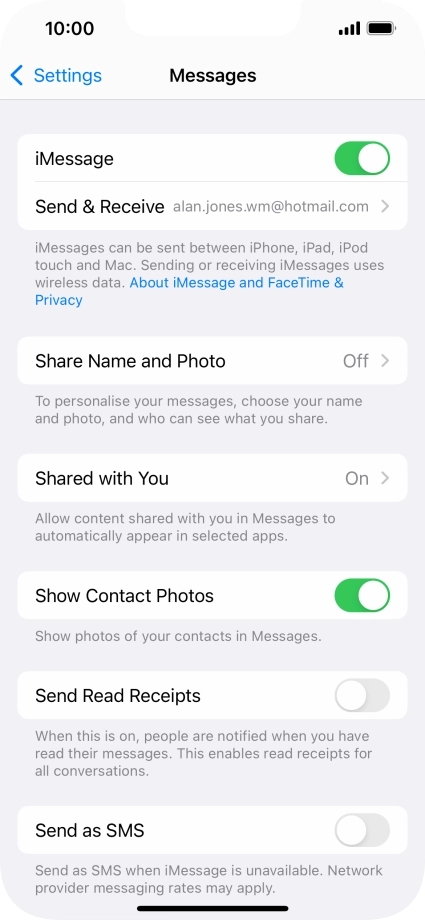 Press the indicator next to 