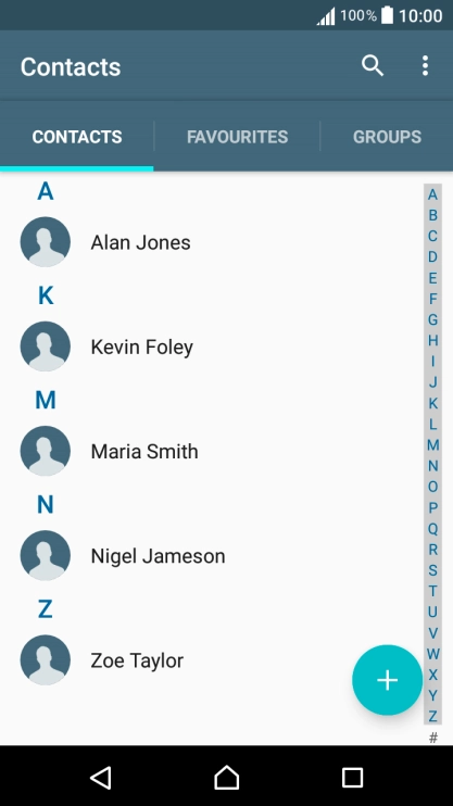 Press the menu icon.
