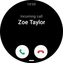 Press the accept call icon and slide your finger upwards to answer the call.