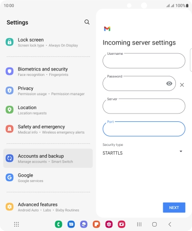 Press the drop down list below 