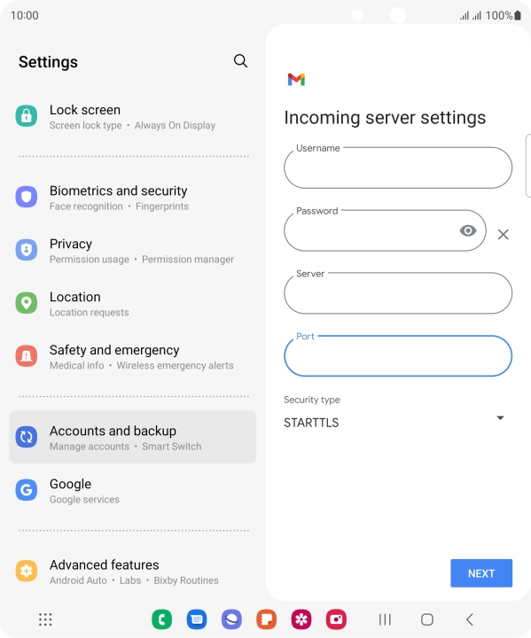 Press the drop down list below 