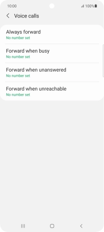 Press the required divert type.