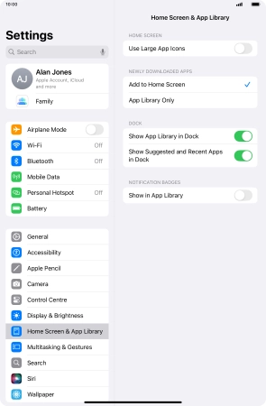 To add new downloaded apps to both the home screen and App Library, press Add to Home Screen.