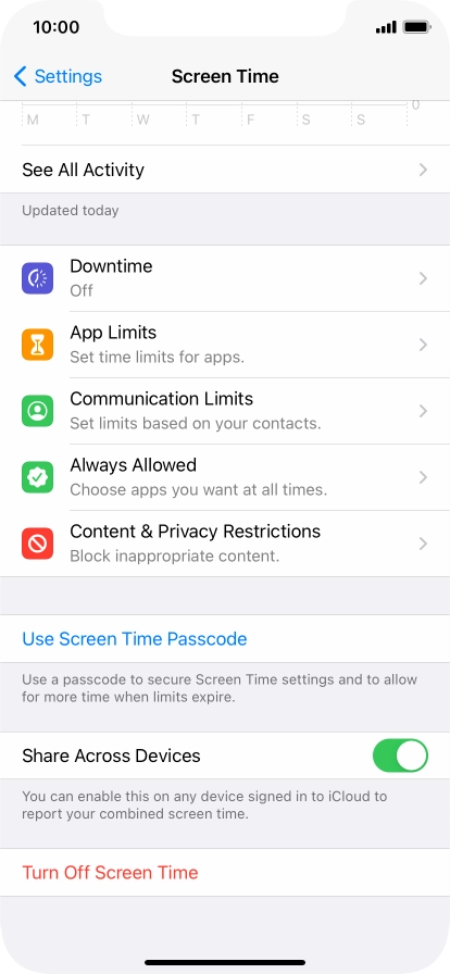 Press the indicator next to 