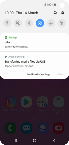 Press Tap for other USB options..