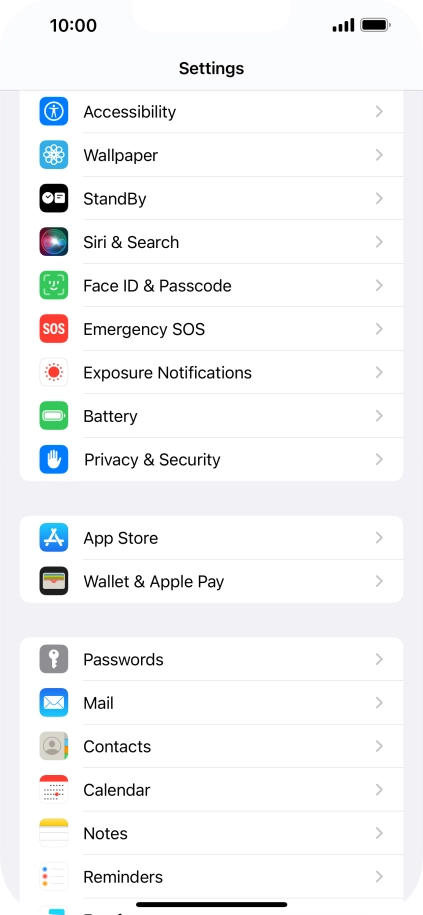 Press Face ID & Passcode.