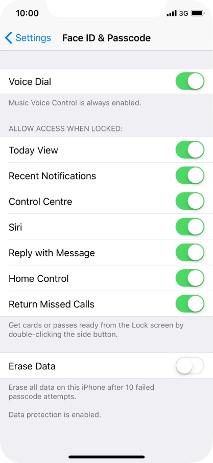 Press the indicator next to 