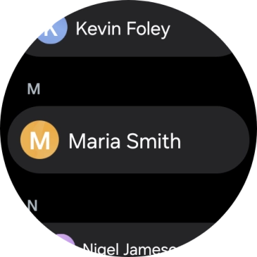 Press the required contact.