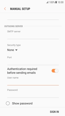 Press the field below 