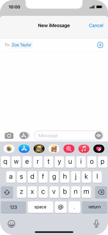You can also send pictures, video clips, audio files and different effects in your iMessage. Follow the instructions on the screen to send your iMessage with the required content.