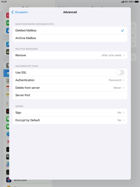 Press Authentication.