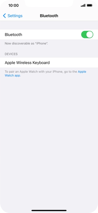 Press the required Bluetooth device and follow the instructions on the screen to pair the device with your phone.