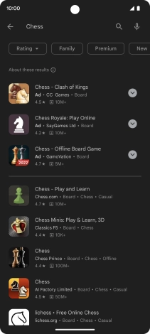 Press the required app.