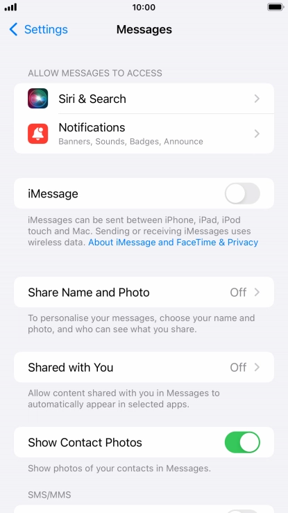Press the indicator next to 