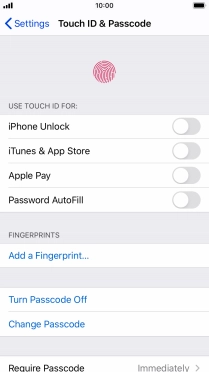 Press Turn Passcode Off and key in the phone lock code.