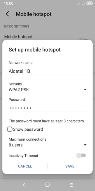 Press the field below 