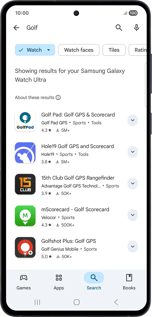 On your phone: Press the required app.