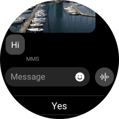 Press the record message icon and follow the instructions on the screen to record and send the required reply.