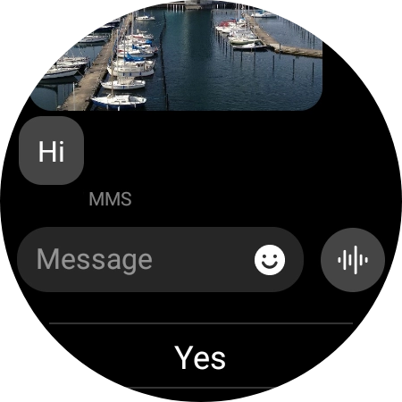 Press the record message icon and follow the instructions on the screen to record and send the required reply.