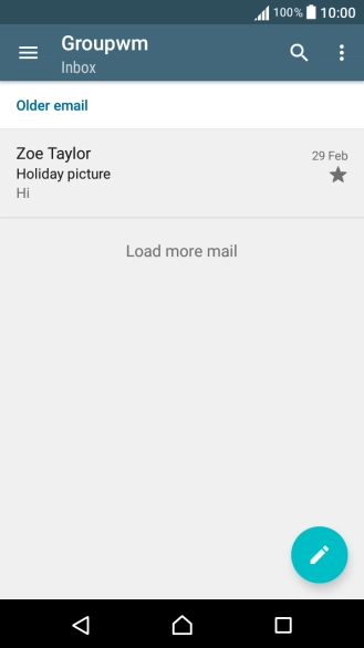 Press the new email message icon.
