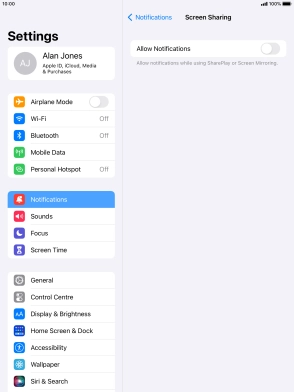 Press the indicator next to 