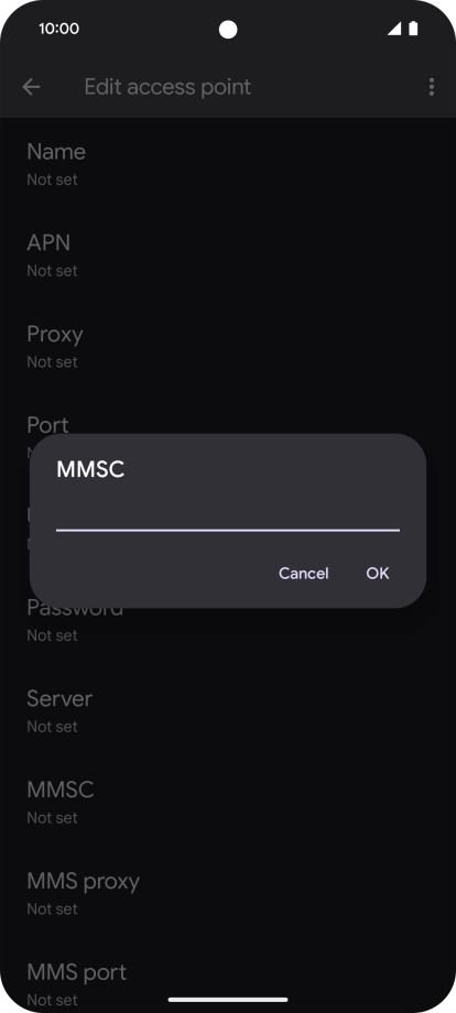 Key in http://pxt.vodafone.net.au/pxtsend and press OK.
