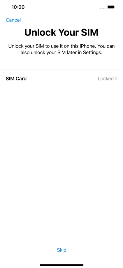 Press SIM Card.