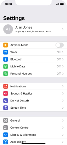 Press Display & Brightness.