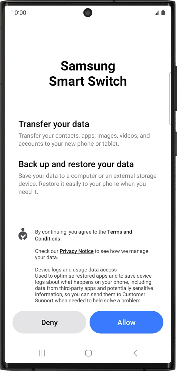 On your phone: Press Allow.