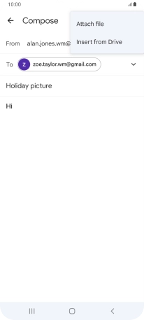 Press Attach file and go to the required folder.