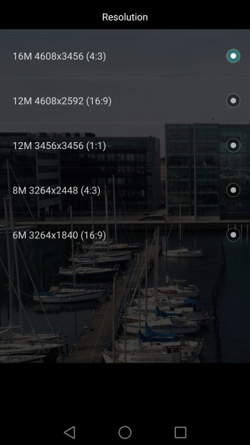 Press the required resolution.
