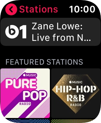 Press the required radio station.