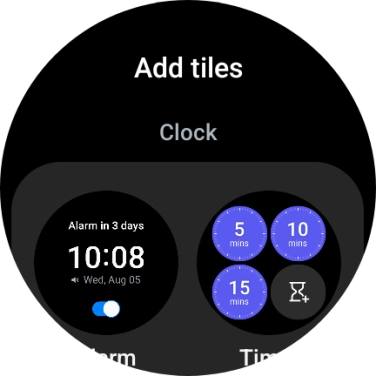 Press the required widget to add it.