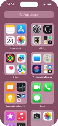 Press the required app.