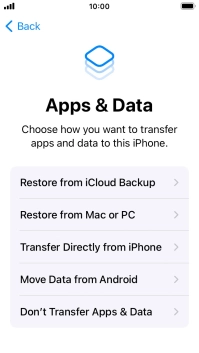 You can transfer content from an Android phone when your phone is activated for the first time and after a factory reset. When this screen is displayed, your phone is ready to transfer content from an Android phone.