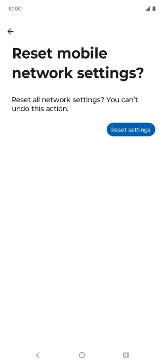 Press Reset settings.